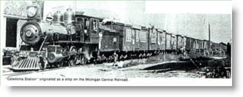 Caledonia Station Caledonia Station originated as a stop on the Michigan Central Railroad.